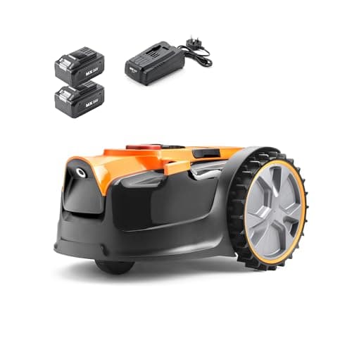 Image of LawnMaster OcuMow® 16 Drop and Mow Robot Lawnmower with two MX 24V 4.0Ah lithium-ion batteries and fast charger. No Boundary Wire, App or Outdoor Power Socket needed. For lawns up to 300m2