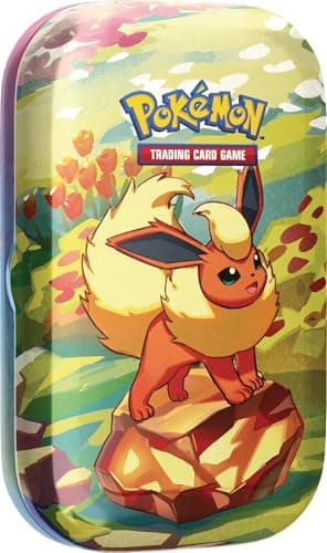 Image of Pokémon TCG: Scarlet & Violet—Prismatic Evolutions Mini Tin – Flareon (2 Booster Packs & 1 Coin)