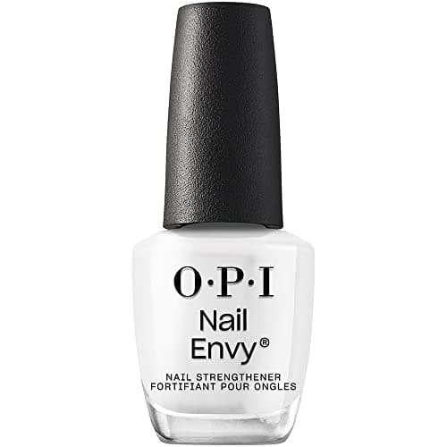 Image of OPI Nail Envy Nail Polish, Strong Nail Strengthener Treatment For Strong Nails, Vegan Nail Repair and Strenght for Damaged Nails, White Nail Polish Alpine Snow 15ml