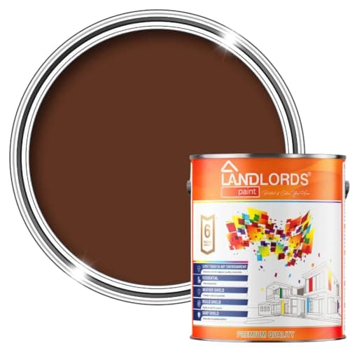 Image of Landlords Weather Shield Smooth Masonry Paint | Storm Proof, Scrub Resistance & Waterproof | Weatherproof Technology Designed with Acrylic Resin for Ultimate Protection 1L Leaf Brown