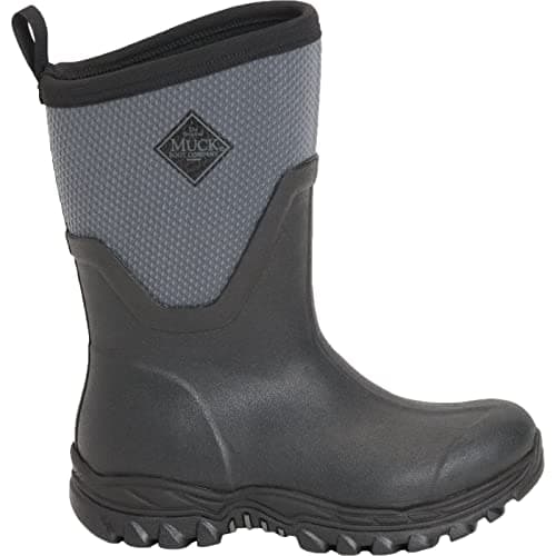 Image of Muck Boots Women's Arctic Sport Mid Fleece Lined Waterproof Pull on Boot, Black Grey, 6