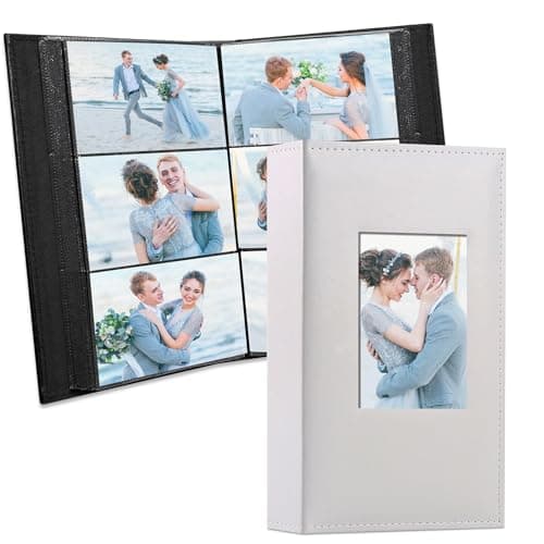 Image of Vienrose Photo Albums Slip in 6x4 300 Photos Leather Cover Extra Large Capacity for Family Wedding Anniversary Baby Vacation