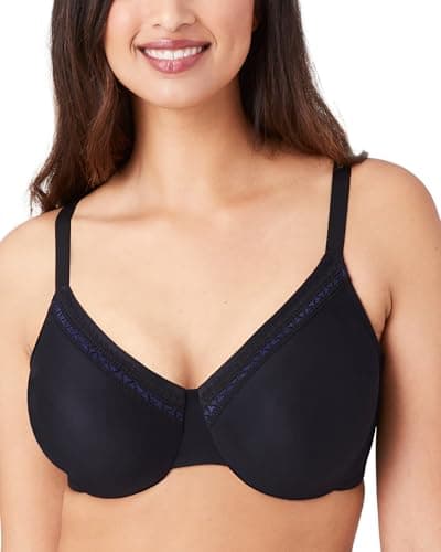 Image of Wacoal Women's Perfect Primer Underwire Bra Full Coverage, Black, 34DD