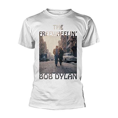 Image of Bob Dylan The Freewheelin' Official Tee T-Shirt Mens Unisex (Medium) White