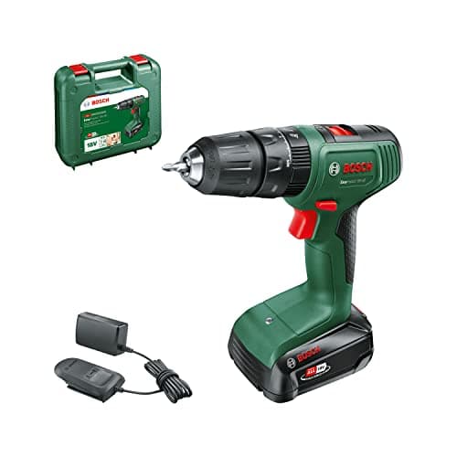 Image of Bosch Home and Garden Cordless Hammer Drill EasyImpact 18V-40 (1 Battery 2.0 Ah, 18 Volt System, in Carrying case)
