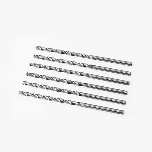 Image of ANMOO 6Pcs 5mm Extra Long HSS Twist Drill Bits, 160mm Straight Shank Long Pilot Drill Bits for Metal Wood Plastic DIY Deep Hole Projects