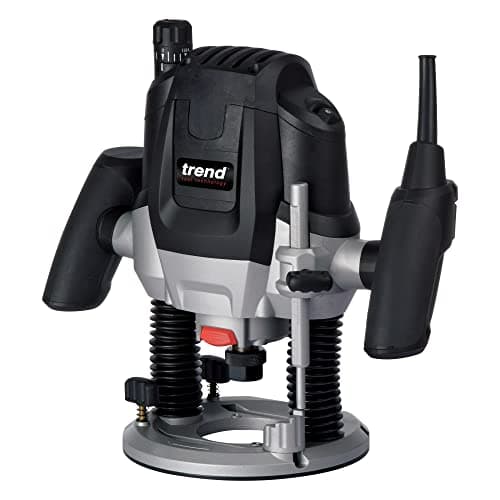 Image of Trend T7 1/2 Inch Variable Speed Workshop Router for Kitchen Fitting, Worktop Joints & Timber Profiling, 2100W, 240V, Black, T7EK