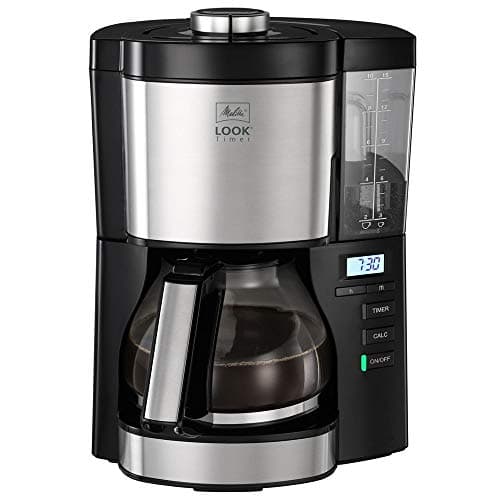 Image of Melitta Filter Coffee Machine, Look V Timer Model, Stainless Steel, 21 x 24 x 33.5 cm, Black, Art. No. 6766591