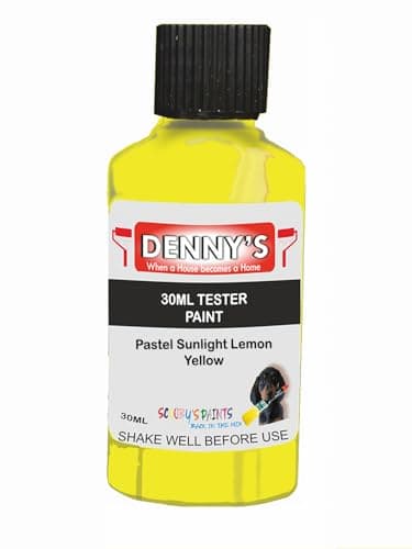 Image of Premium Interior Wall & Ceiling Emulsion Paint – Pastel Sunlight Lemon Yellow – Rich Matt Finish, Durable & Washable, Low Odour, Ideal for Living Rooms, Bedrooms & Hallways (30ML Tester Bottle)
