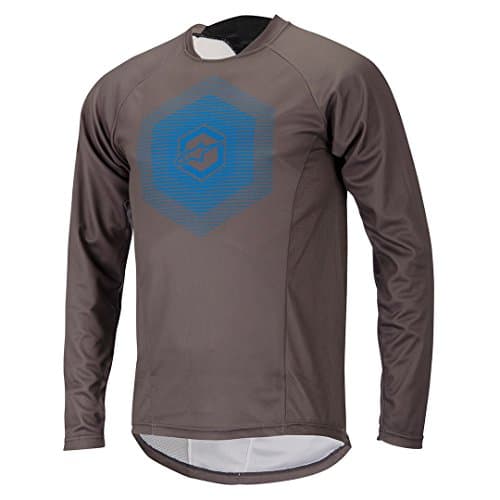Image of Alpinestars Mens Mesa Long Sleeve Jersey, Medium, Steel Gray Bright Blue