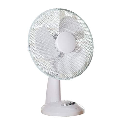 Image of Daewoo 12-Inch Table, Portable Desk Fan for Home/Office, 3 Speed Settings & Easy-to-Use Key Switch, White, 12 Inch, COL1063