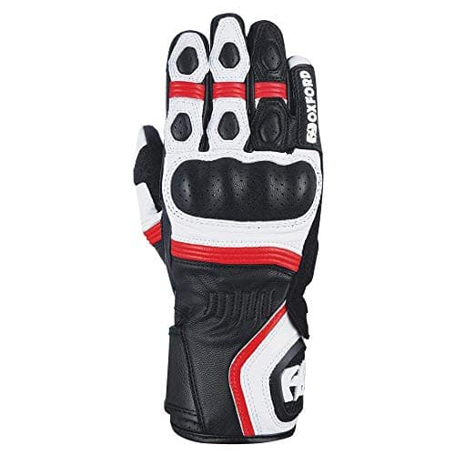 Image of Oxford RP-5 2.0 Motorcycle Motorbike Sports Racing Leather Gloves White/Black Red 3XL