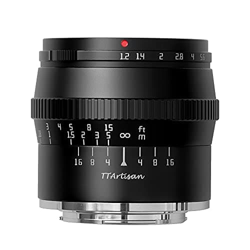 Image of TTArtisan 50mm F1.4 Metal Bodied Lens Compatible with Sony E Mount - Black