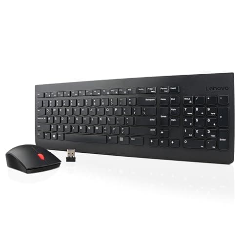 Image of Lenovo 510 Wireless Keyboard & Mouse Combo, 2.4 GHz Nano USB Receiver, Full Size, Island Key Design, Left or Right Hand, 1200 DPI Optical Mouse, GX30N81775, Black