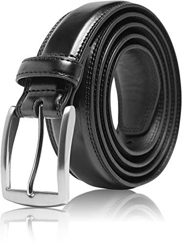 Image of Access Denied Genuine Leather Dress Belts For Men - Mens Belt For Suits, Jeans, Uniform With Single Prong Buckle - Designed in the USA