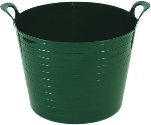 Image of SPECTRAPLAST® 45 Liter Heavy Duty Large Flexi Tub Garden Home Flexible Colour Plastic Storage Container Bucket Flex Tub- MADE IN U.K. (GREEN, 45 LITRES)