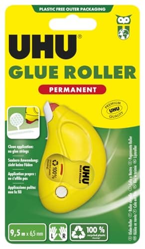 Image of UHU Glue Roller Permanent 9.5 M x 6.5 mm