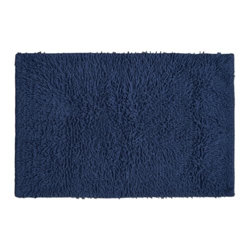 Image of Allure Tumble Twist Bath Mat Deep Pile, 100% Cotton, Large Size 55 x 90cm, Super Soft & Absorbent, Easy Care & Washable (Navy)
