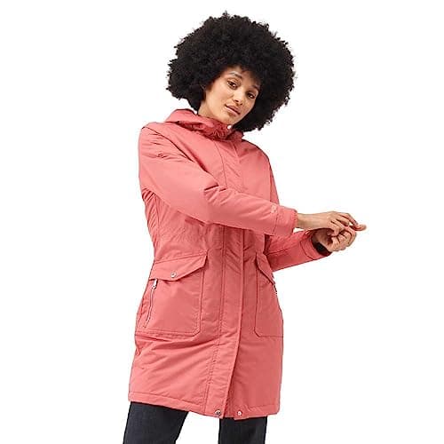 Image of Regatta Womens Romine Waterproof Breathable Parka Coat, Mineral Red, 16 UK