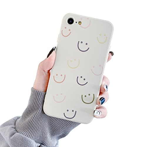 Image of LRANKAI Compatible with iPhone 6/6s Case for Women Girls,Cute Funny Smiley Smile Face Pattern Slim Thin Soft TPU Shockproof Silicone Protective Case Cover for iPhone 6/6s- Smiley