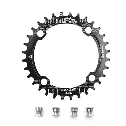 Image of UPANBIKE Bike Narrow Wide Chainring 104 BCD Round Shape Single Chain Ring 32T 34T 36T 38T