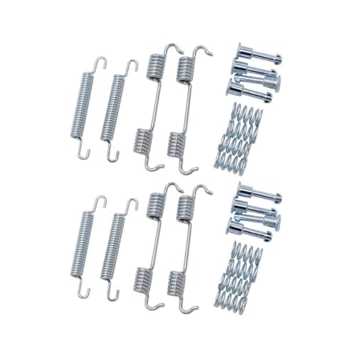 Image of 2 Set SHLPDFM Rear Parking Handbrake Brake Shoe Fitting Kit 160mm 105-0801, KIT965, LY1297, MBA801, SFK335 BSF0801B Compatible with BMW 3 SERIES E46 1998-2006