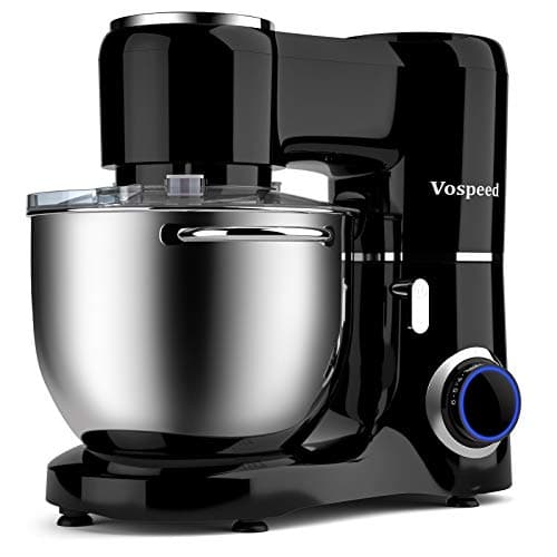 Image of Vospeed Stand Mixer 8L Cake Mixer Electric Kitchen Food Mixer with Stainless Steel Bowl, Beater, Dough Hook, Whisk for Baking, Dishwasher Safe (Black)