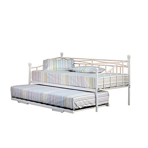 Image of Comfy Living 2ft6 Small Single White Paris Metal Daybed Only