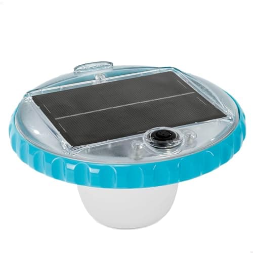 Image of Intex Solar Powered LED Floating Pool Light - Solar Powered Flash Buoy - 2 Lighting Modes, 28695, White