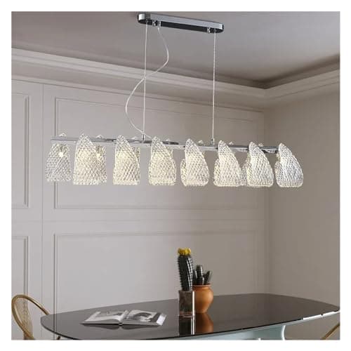 Image of Luxury Glass G9 Led Pendant Lights Living Room Chrome/Gold Metal Hanging Lamp Bedroom Fixtures,Chandelier