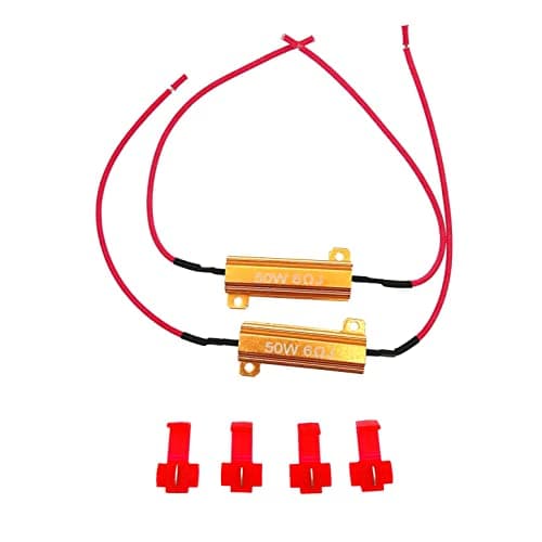 Image of JZK 2x 50W 6-ohm Load Resistors to Fix LED Bulb Flashing Signal Error