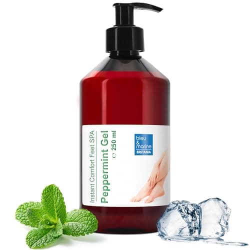 Image of Peppermint Foot Lotion Cooling Gel for Heavy Legs Tired Legs Relief Varicose Veins Treatment Instant Relief for Restless Legs Rapid Cool Foot Moisturiser Calluses and Hard Skin Dry Skin 250ml