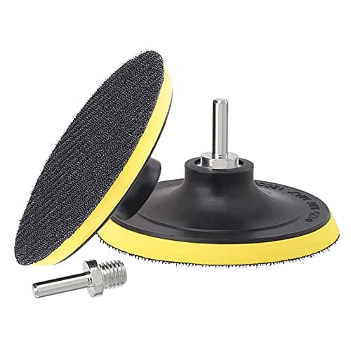 Image of Mesee 2-Pack 5 Inch/125mm Hook and Loop Backing Pad with M14 Drill Adapter, Orbital Sander Backer Plate Sanding Buffing Pads Rotary Polisher Accessories