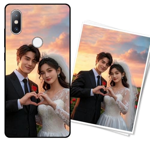 Image of WUACYEAMING Custom Phone Case for Xiaomi Mi Mix 2S Shockproof, Scratch-Resistant & Anti-Slip Design, Personalised Photo/Text, Slim Soft TPU Protective Cover-Midnight black