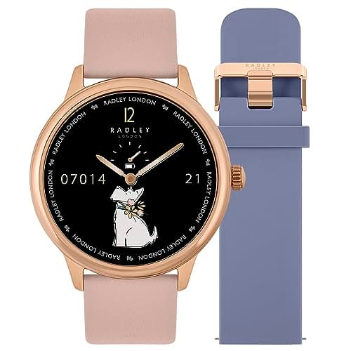 Image of RADLEY Series 19 Cobweb and Denim Blue Round Calling Watch Set RYS19-2130-SET