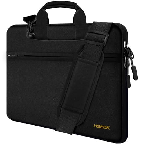Image of HSEOK Laptop Shoulder Bag 13 13.3 14 Inch Case Compatible with MacBook Pro/Neo 14" M5/M4/M3/M2/M1,Mac Air/pro/Neo 13" and Most 13 13.3 14 Notebooks,Spill-Resistant Briefcase,B02k01