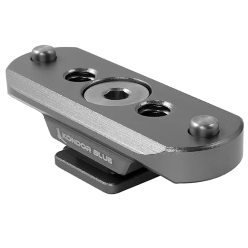 Image of KONDOR BLUE | NATO Rail to Hot Shoe Adapter for Remote Trigger Top Handles | Add a top Handle to Any Camera, Ultra-Durable, & Spring-Loaded Safety Pins | Space Gray