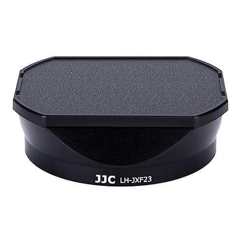 Image of JJC LH-JXF23 Black Lens Hood Compatible with Fujifilm Fujinon XF 23mm F1.4 R, XF 56mm F1.2 R, XF56mm F1.2 R APD Lens/Kit with Slide Design Hood Cap Replaces Fuji LH-XF23