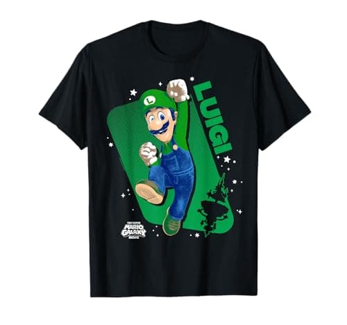 Image of The Super Mario Galaxy Movie Luigi Galactic Jump T-Shirt
