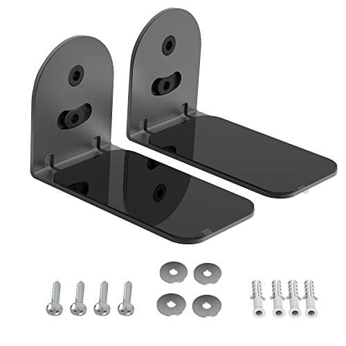 Image of PlusAcc Universal Soundbar Brackets Mount Compatible with Bose, Samsung, JBL, Sonos, Yamaha, LG, Majority, SAKOBS and More Sound Bar Wall Mounts Bracket Kit Mounting Holder (Black)