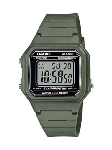 Image of Casio Illuminator Alarm Chronograph Digital Watch 50M Water Resistant W217H-3AV, Green
