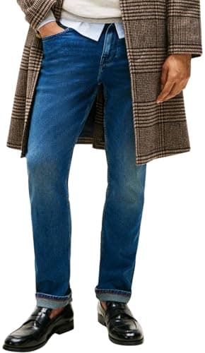 Image of Tommy Hilfiger Men's Denton Oliver Straight Fit Jeans, Blue (Oliver Blue), 36W/36L
