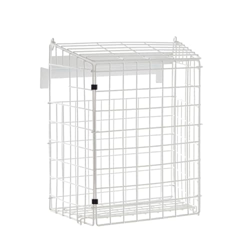 Image of House Of Home Large Letterbox Cage for PVC Doors – Internal Mail Catcher & Letter Guard – Secure Metal Wire Post Holder – Prevents Mail Falling, Pet & Child Safe (White)