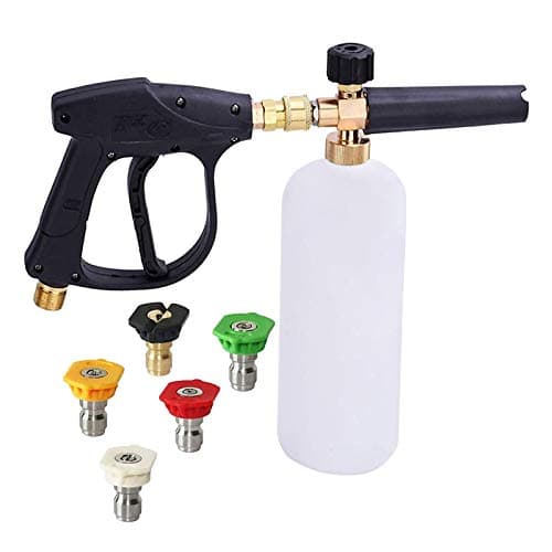 Image of Stone Banks Pressure Washer Gun Foam Lance,4000PSI Snow Foam Gun with 5 Spray Nozzles,1/4" Quick Release Foam Cannon Bottle, Soap Dispenser for Car Wash,1 Litre