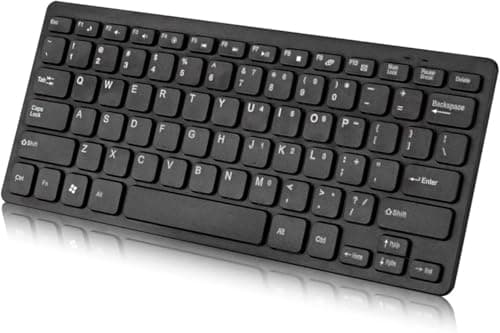 Image of ASIDE USB Wired Mini Slim Ergonomic Keyboard - Compact Simple Design for Laptop and Desktop Computer, Plug and Play