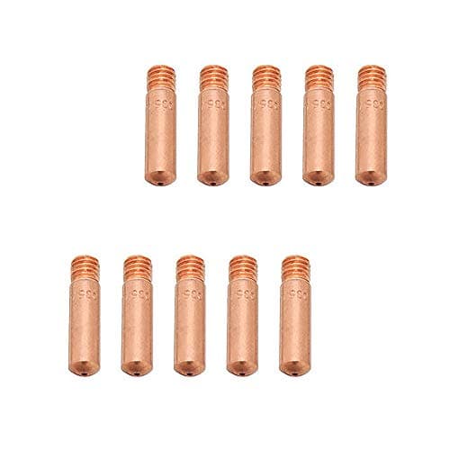 Image of Contact Tip Mig Welder Contact Tips, Mini Mig Welder Flux Cored Wire 0.6mm/0.8mm optional - Pack of 10 (Round-0.6mm)