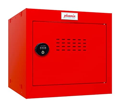 Image of Phoenix Safe Company - CL Series - Cube Lockers - Red Size 1 Cube Locker With Combination Lock - 365 x 400 x 400mm - CL0344RRC