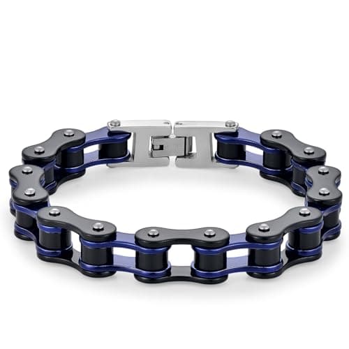 Image of LAFATINA Motorcycle Bike Chain Bracelets Stainless Steel Bicycle Masculine Polished Link Bracelets for Men Women