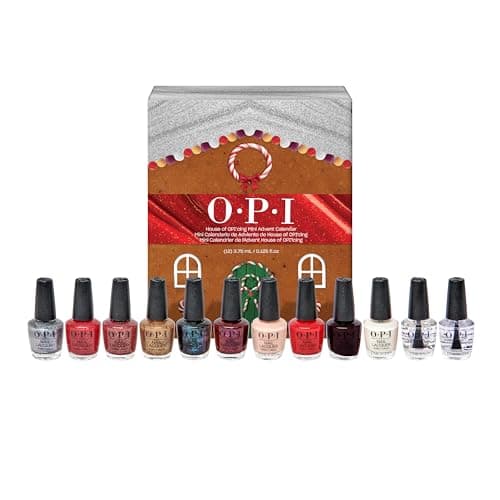 Image of OPI Nail Lacquer Good Enough to Treat Mini Pack - Smudge Resistant & Long-Lasting Nail Polish - with OPI Pro-Wide Brush (12x3.75ml)