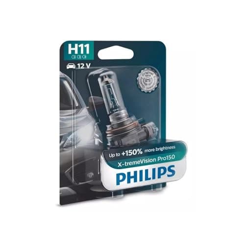 Image of Philips X-tremeVision Pro150 H11 car headlight bulb Plus 150 Percent, single blister, Yellow